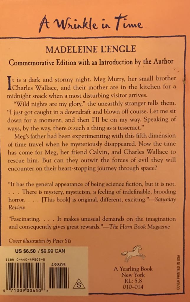A Wrinkle In Time - Madeleine L’engle (A Yearling Book) book collectible - Main Image 2
