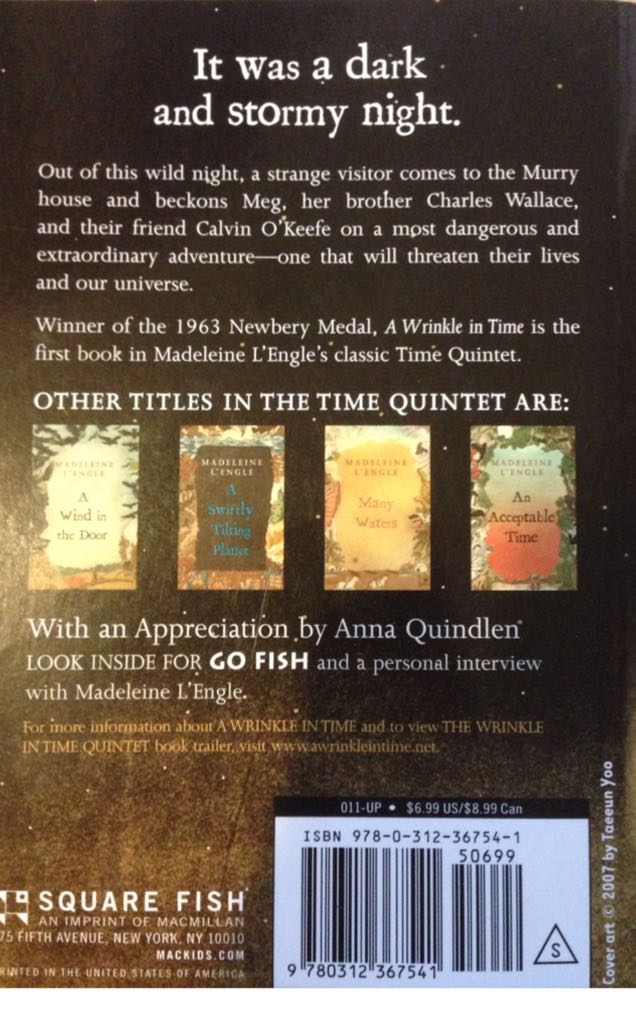 A Wrinkle In Time  (Square Fish: MacMillan - Paperback) book collectible - Main Image 2