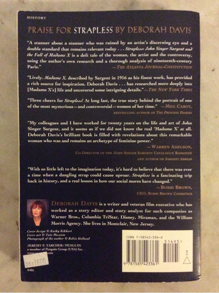 Strapless - Deborah Davis (J P Tarcher - Paperback) book collectible [Barcode 9781585423361] - Main Image 2