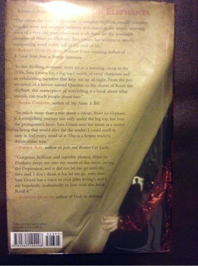 Water For Elephants - Sara Gruen (Algonquin Books Of Chapel Hill - Hardcover) book collectible - Main Image 2