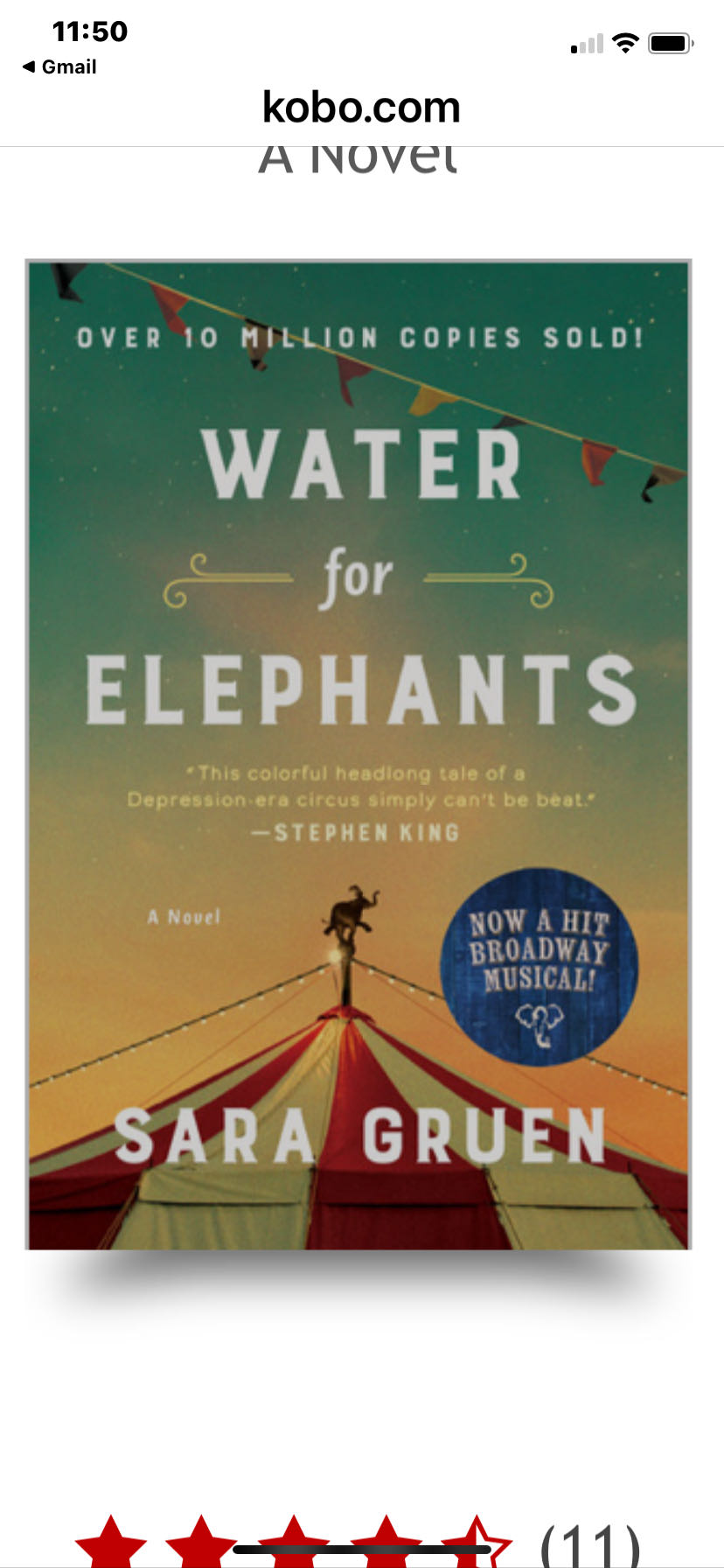 Water For Elephants - Sara Gruen (- eBook) book collectible - Main Image 2