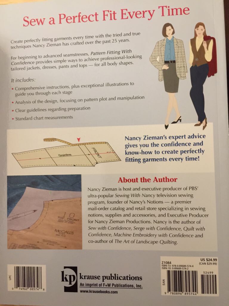 Pattern Fitting with Confidence - Nancy Zieman (Krause Publications - Paperback) book collectible [Barcode 9780896895744] - Main Image 2