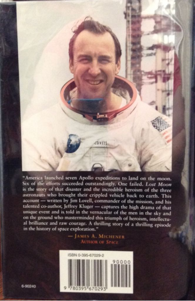 Lost Moon - Jeffrey Kluger (Houghton Mifflin - Hardcover) book collectible [Barcode 9780395670293] - Main Image 2