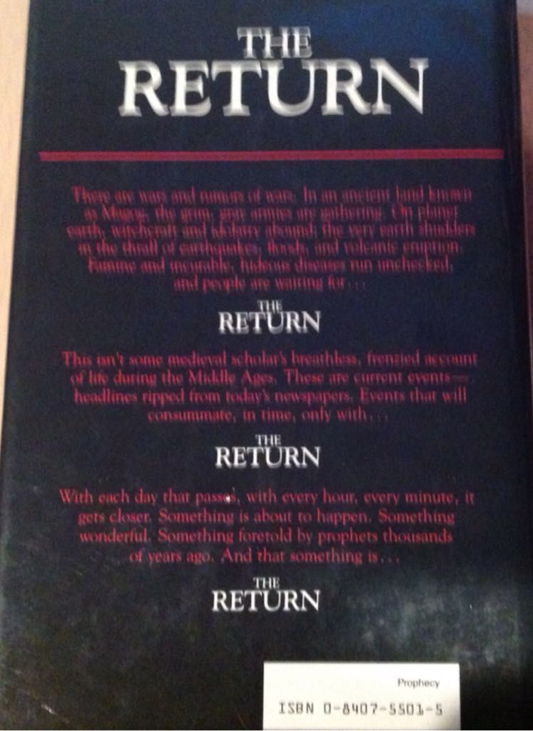 The Return - Mike Evans (Thomas Nelson Publishers - Hardcover) book collectible [Barcode 9780840755018] - Main Image 2