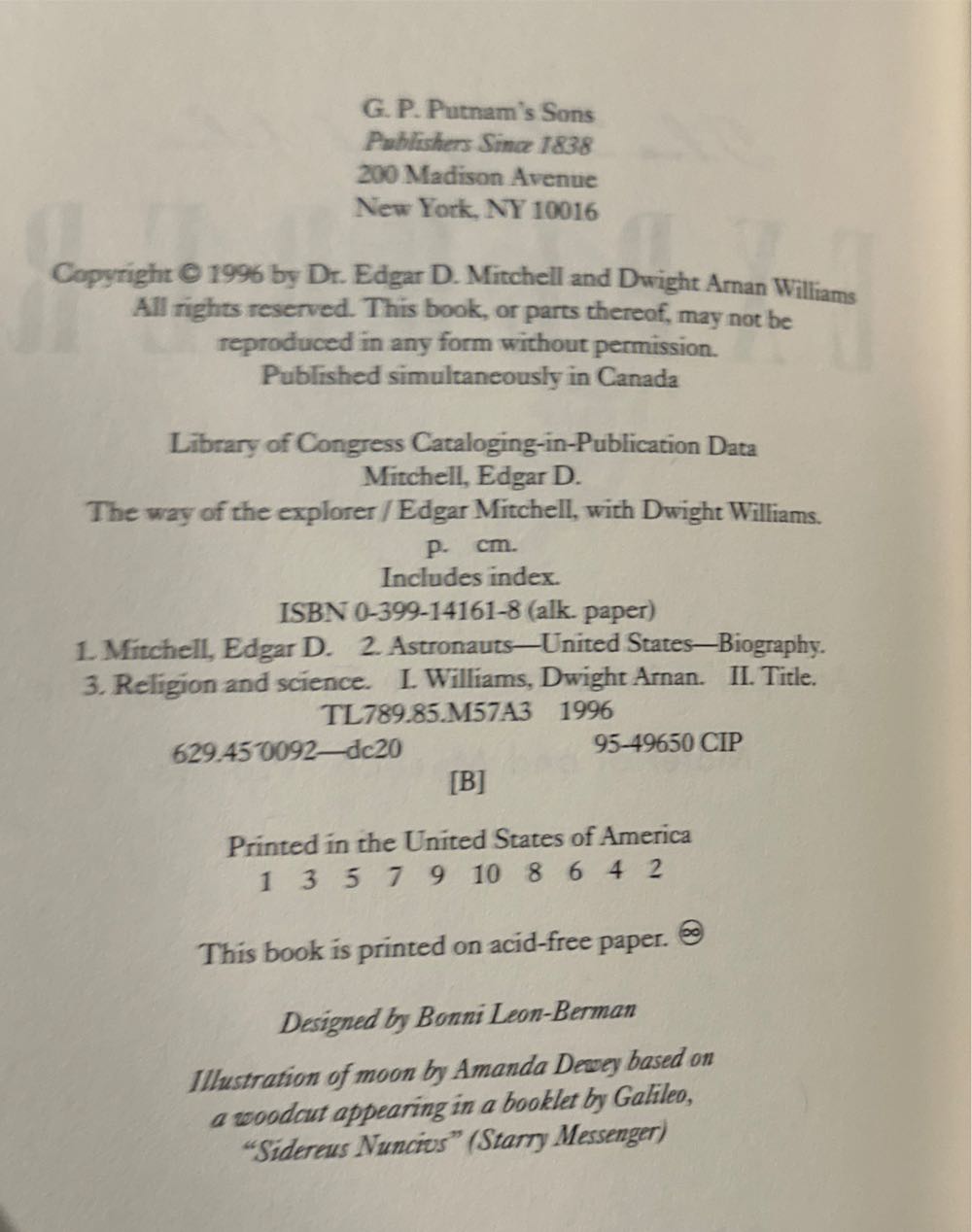 The Way Of The Explorer - Edgar Mitchell (Putnam - Hardcover) book collectible [Barcode 9780399141614] - Main Image 4