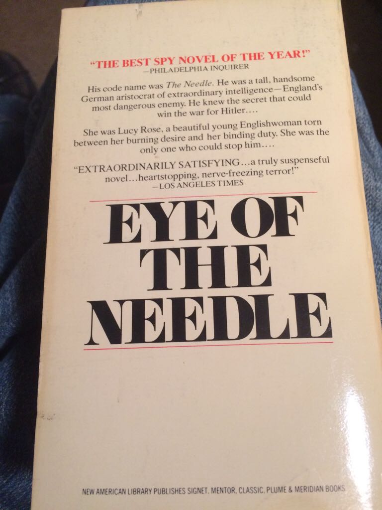 Eye Of The Needle - Ken Follett (Penguin - Paperback) book collectible [Barcode 9780451087461] - Main Image 2