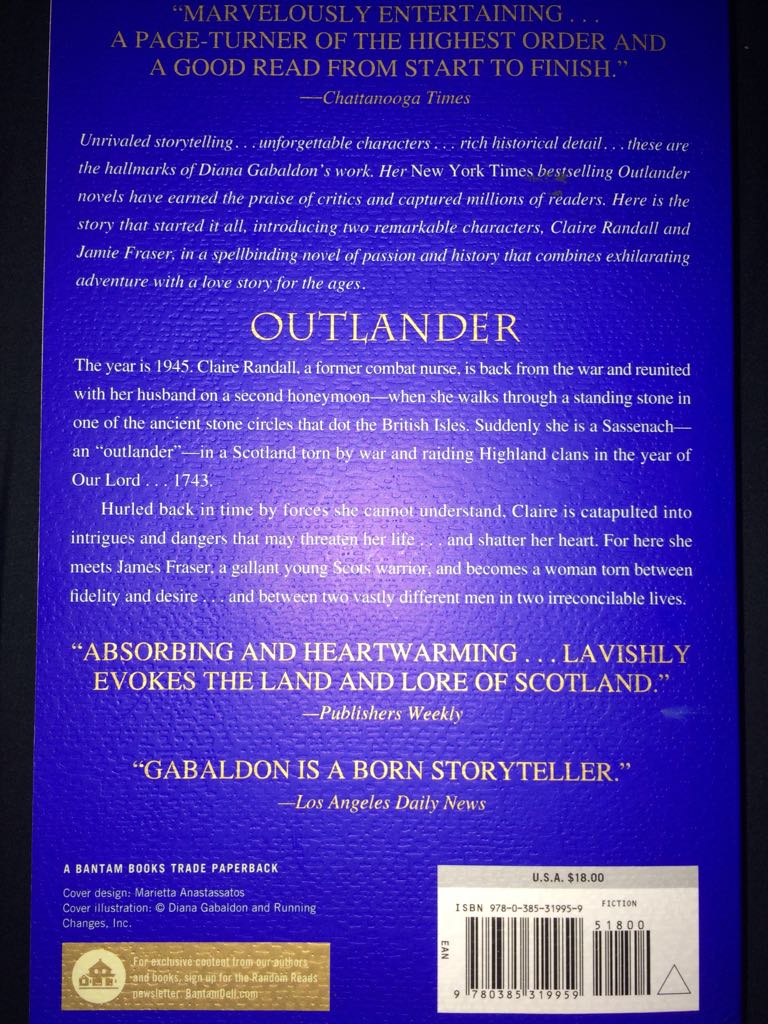 Outlander  (A Bantam Book - Paperback) book collectible - Main Image 2