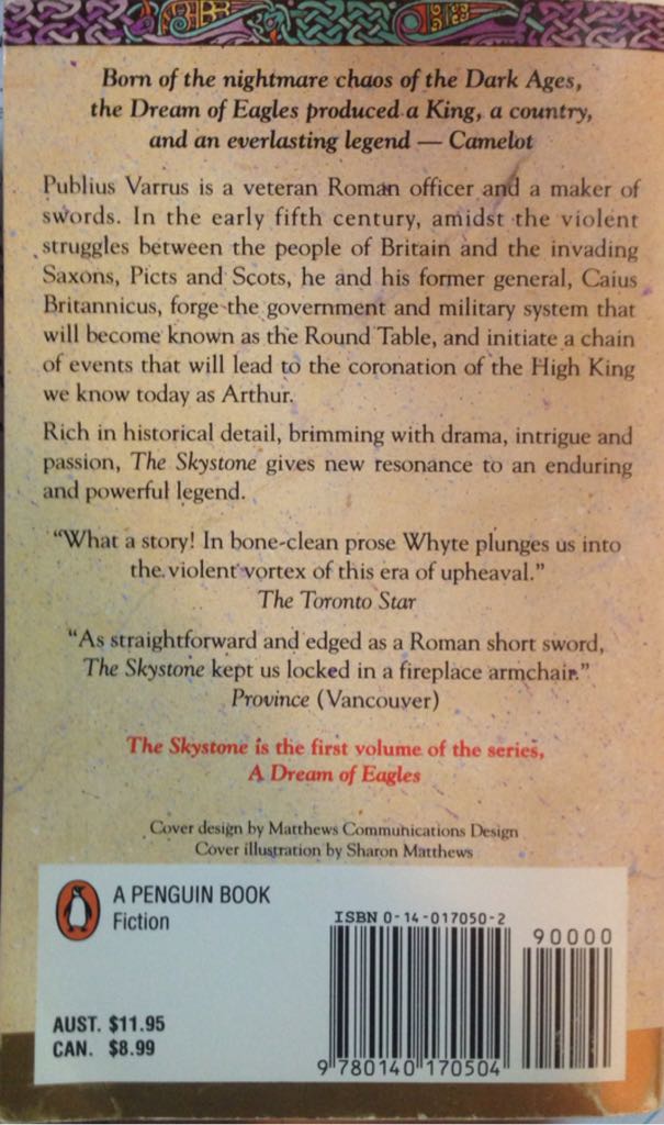 The Skystone - Jack Whyte (Penguin Books - Trade Paperback) book collectible [Barcode 9780140170504] - Main Image 2