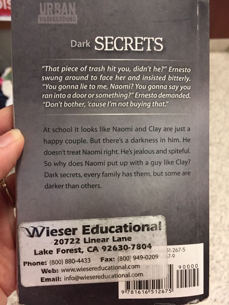 Dark Secrets  (Saddleback Educational Publ) book collectible [Barcode 9781616512675] - Main Image 2