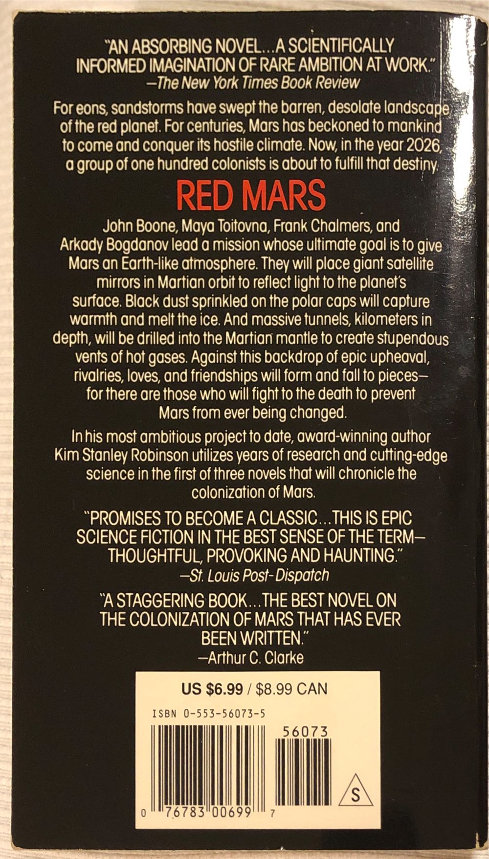 Red Mars - Kim Stanley Robinson (Bantam - Paperback) book collectible [Barcode 9780553560732] - Main Image 2
