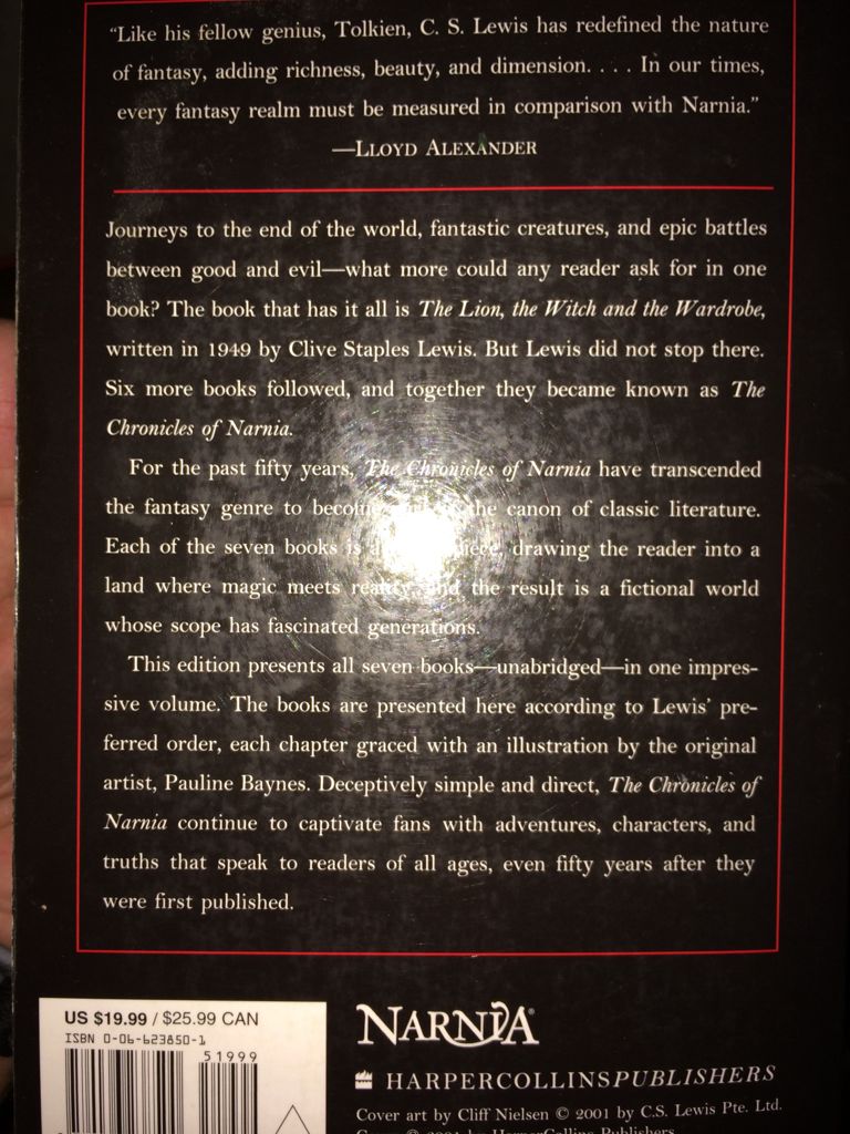The Chronicles Of Narnia - C. S. Lewis (HarperCollins Publishers - Paperback) book collectible - Main Image 2