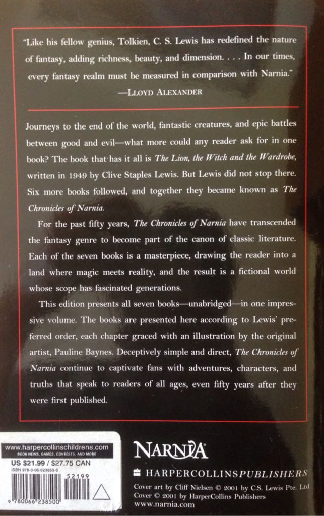 The Chronicles Of Narnia - C. S. (Paperback) book collectible - Main Image 2