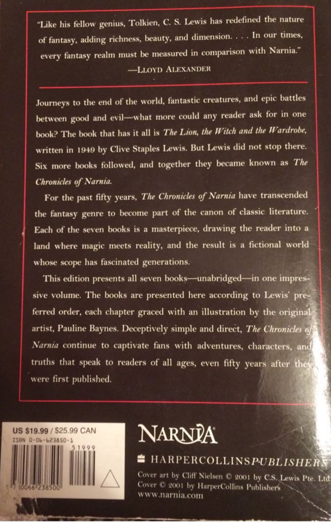 The Chronicles Of Narnia  - C. S. (Harper Collins - Paperback) book collectible - Main Image 2