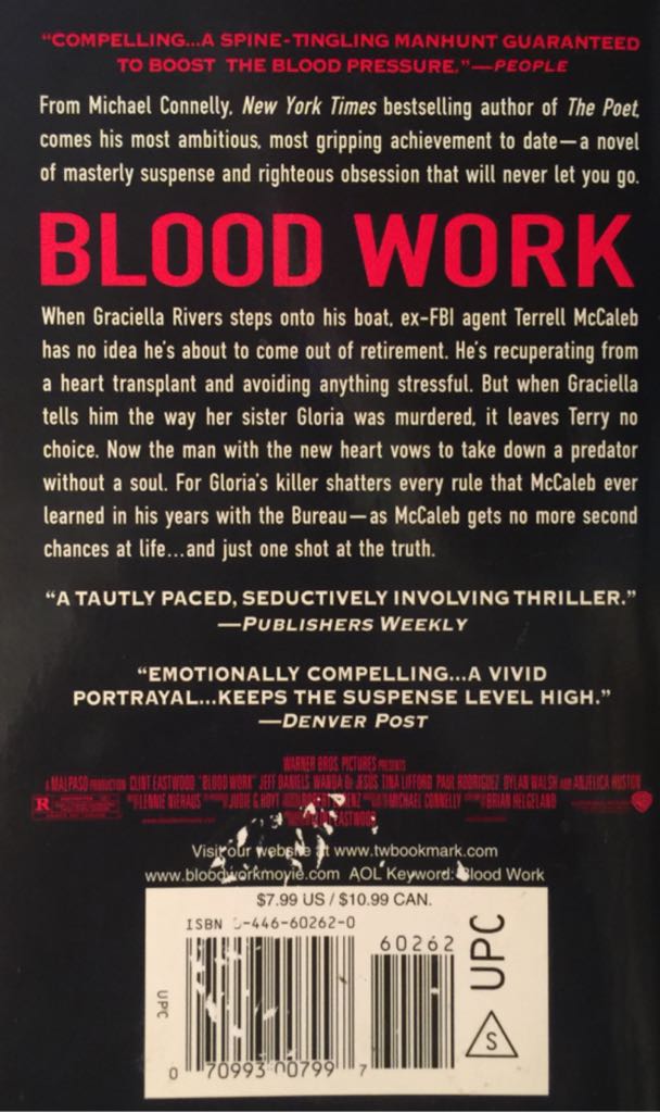 Blood Work - Michael Connelly (Warner Books - Paperback) book collectible [Barcode 9780446602624] - Main Image 2