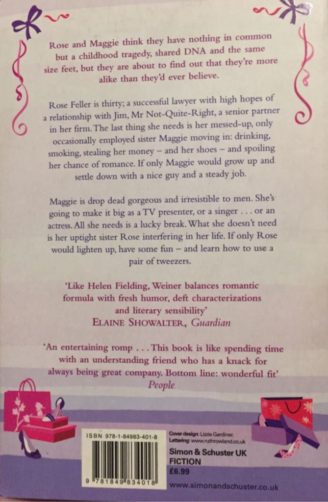 In Her Shoes - Jennifer Weiner (Simon & Schuster Ltd - Paperback) book collectible [Barcode 9781849834018] - Main Image 2