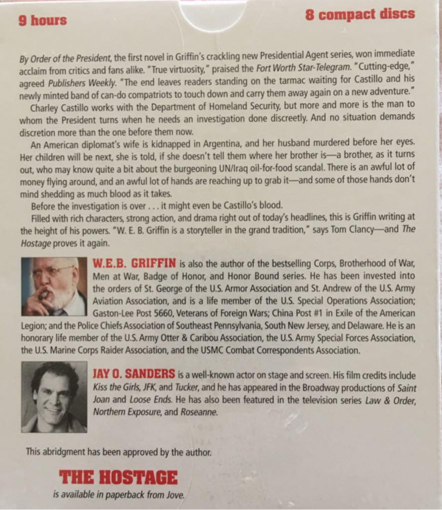 The Hostage - W.E.B. Griffin (Putnam Pub Group - Hardcover) book collectible [Barcode 9780399153143] - Main Image 2