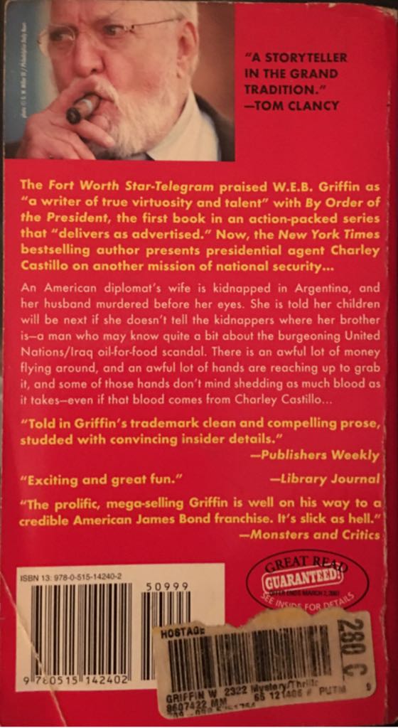 The Hostage - W.E.B. Griffin (Jove Books - Paperback) book collectible [Barcode 9780515142402] - Main Image 2