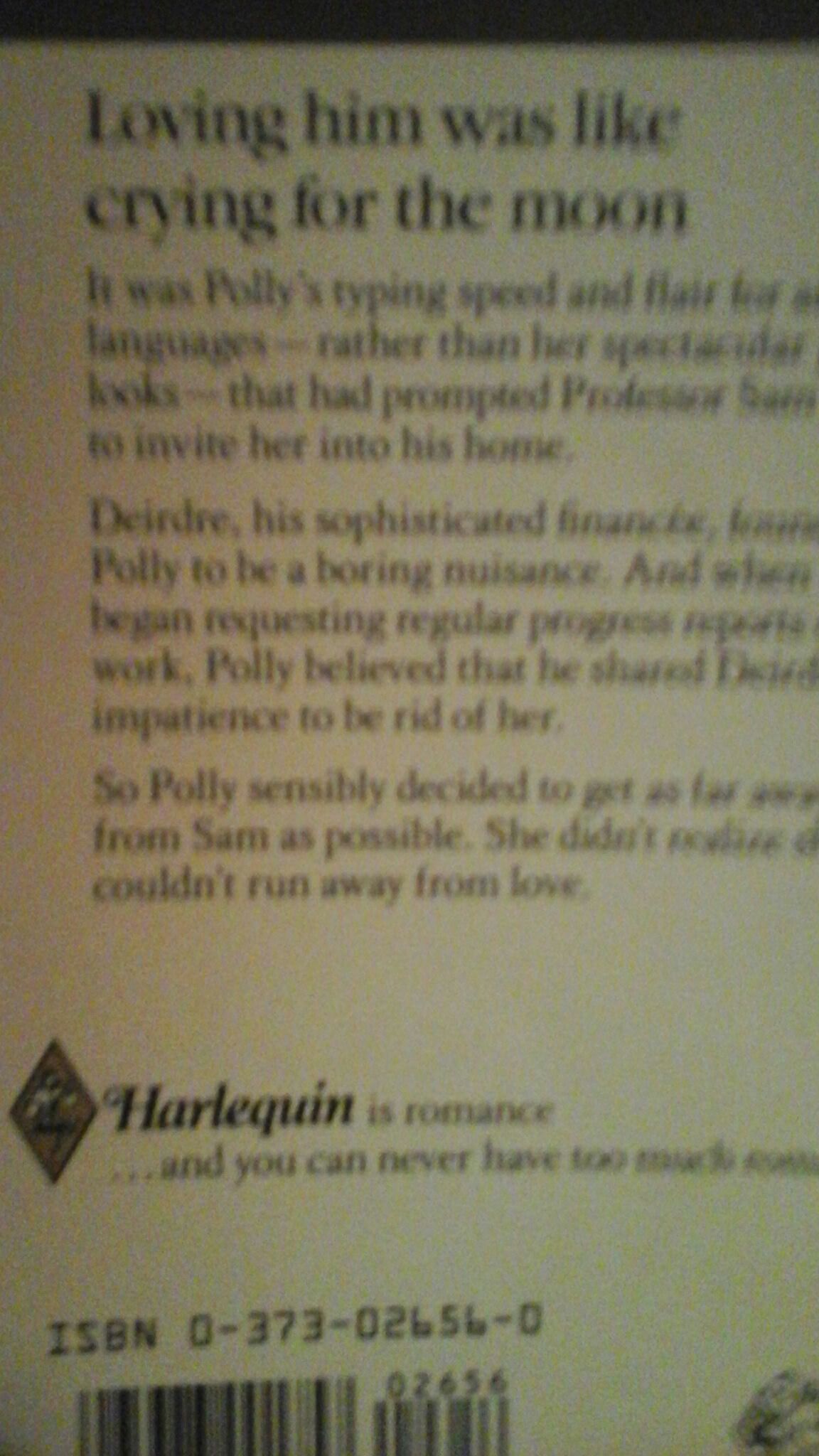 Polly  (Harlequin Romance - Paperback) book collectible [Barcode 9780373026562] - Main Image 2