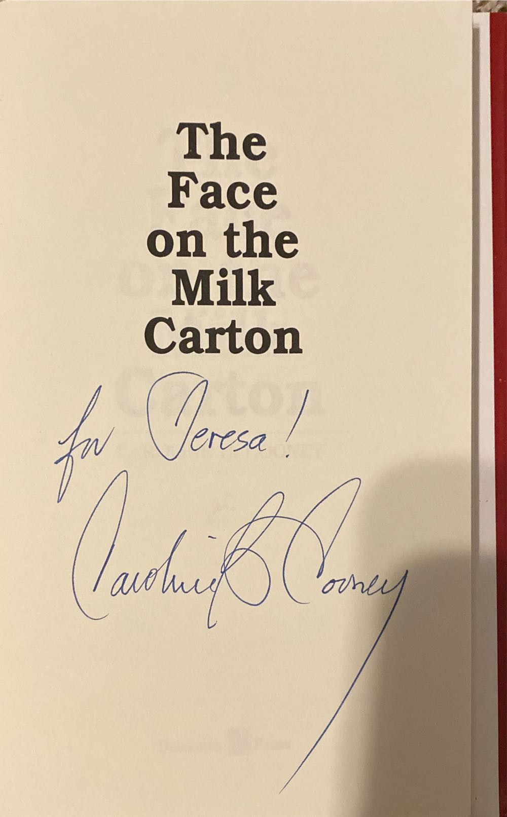 The Face On The Milk Carton - Caroline B. Cooney (Delacorte Press Books for Young Readers - Library Binding) book collectible [Barcode 9780385323284] - Main Image 2