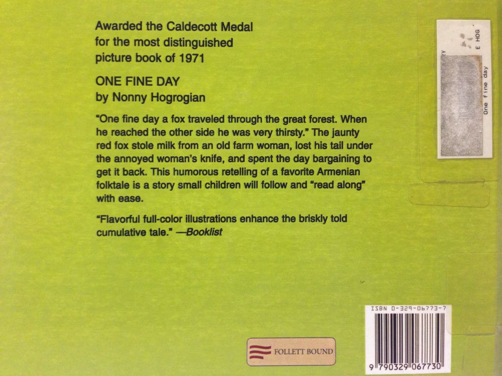 One Fine Day - Nonny Hogrogian (Aladdin Paperbacks - Hardcover) book collectible [Barcode 9790329067730] - Main Image 2