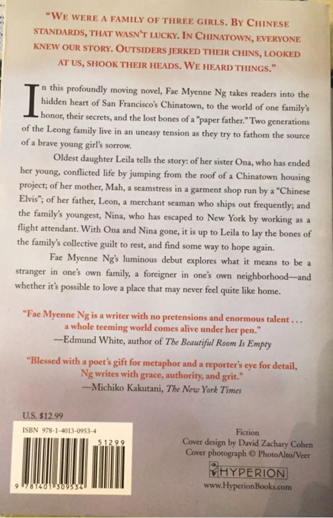 Bone - Fae Myenne Ng (Hyperion) book collectible [Barcode 9781401309534] - Main Image 2