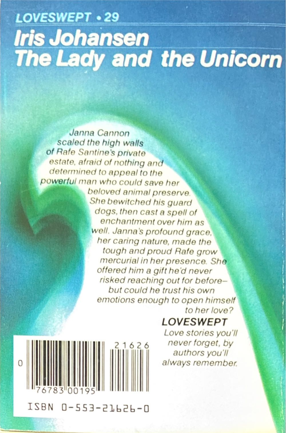 Iris Johansen: Lvspt #29: The Lady And The Unicorn - Iris Johansen (Bantam Books - Paperback) book collectible [Barcode 9780553216264] - Main Image 2