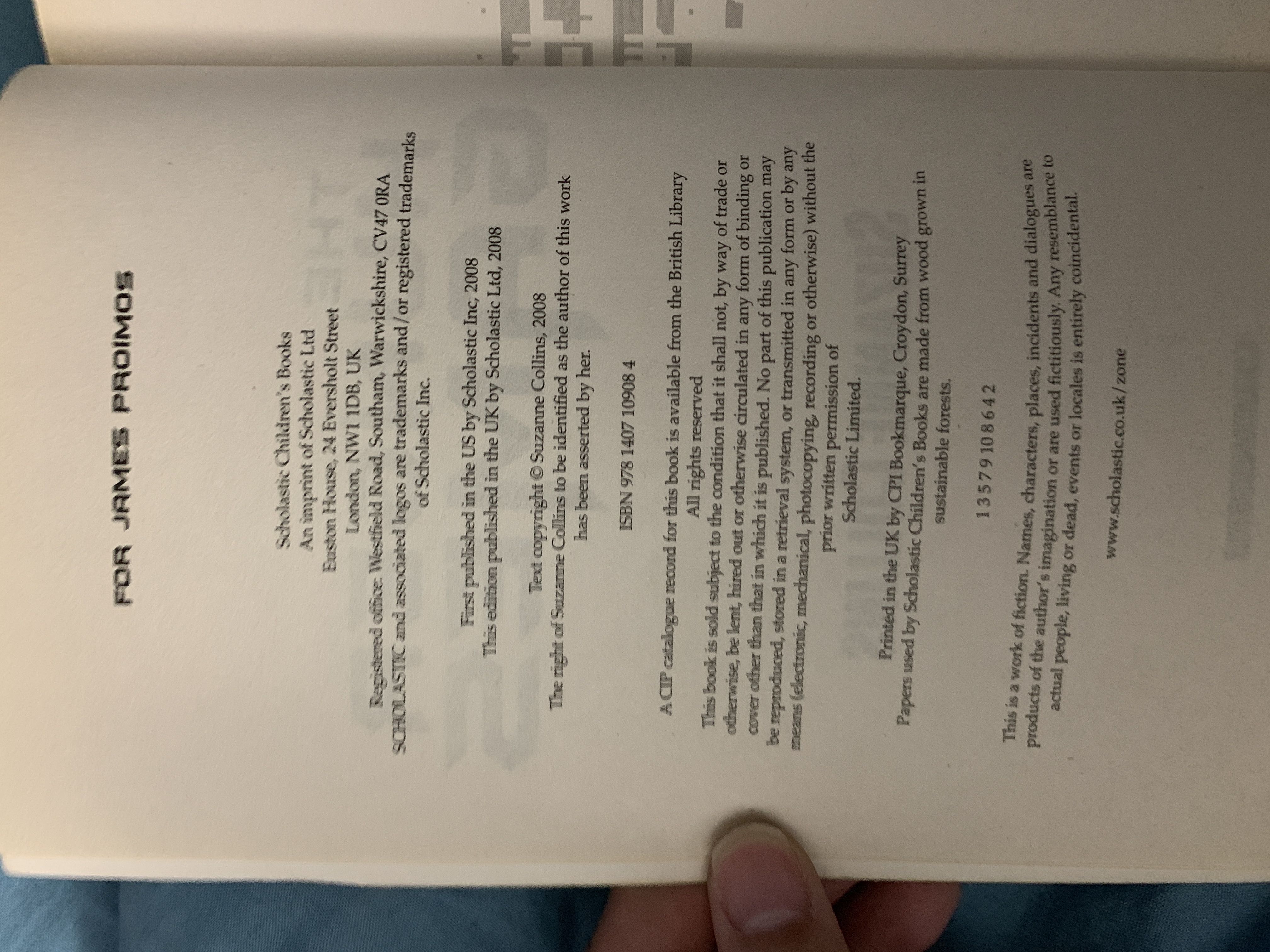 The Hunger Games - Suzanne Collins (Scholastic Children’s Books - Paperback) book collectible [Barcode 9781407109084] - Main Image 3