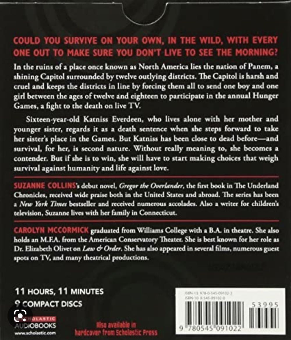 Hunger Games 1 - Suzanne Collins (Audible Audiobook - Hardcover) book collectible - Main Image 3