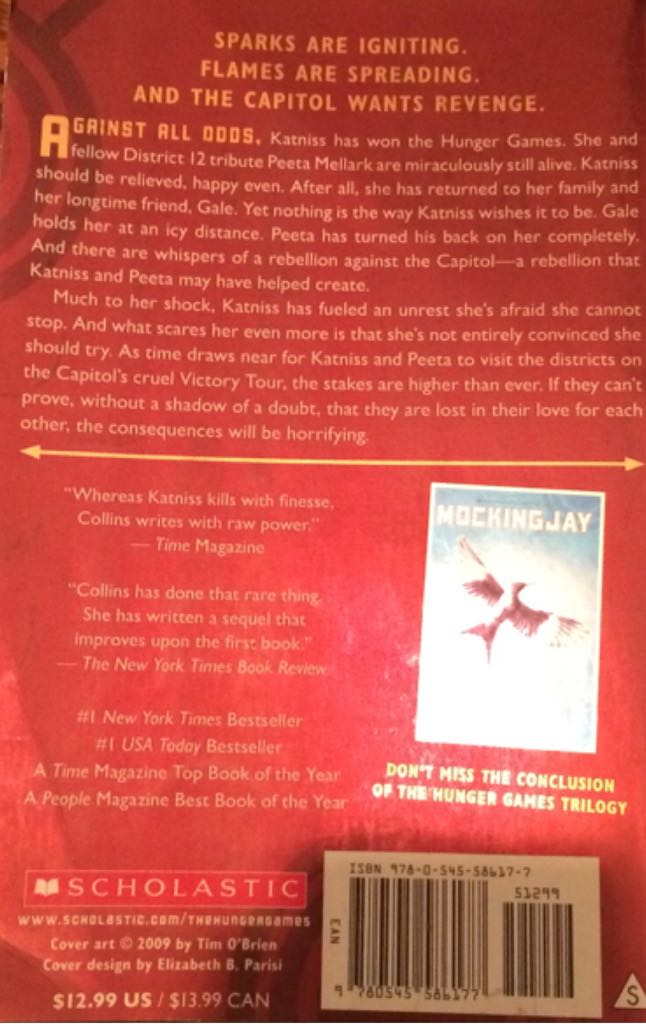 Catching Fire - Suzanne Collins (Scholastic, Inc. - Paperback) book collectible [Barcode 9780545586177] - Main Image 2