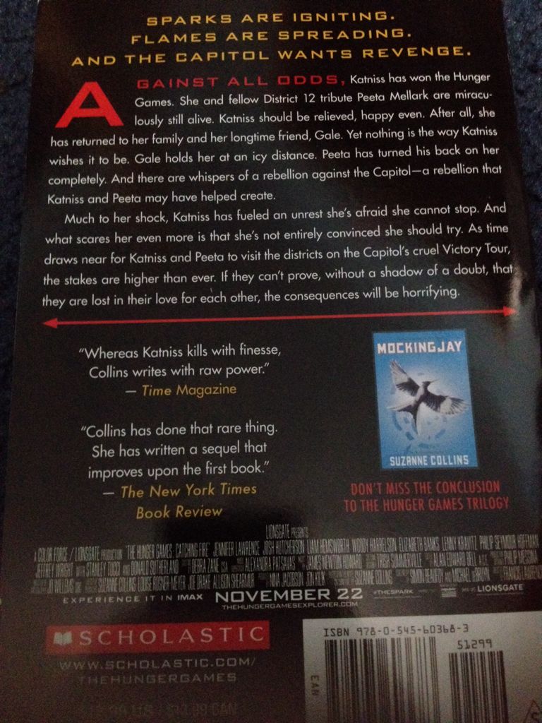 Hunger Games #2: Catching Fire - Suzanne Collins (Scholastic Paperbacks - Paperback) book collectible [Barcode 9780545603683] - Main Image 2