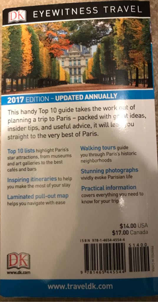 Top 10 Paris - Inc Dorling Kindersley (DK Eyewitness Travel) book collectible [Barcode 9781465445544] - Main Image 2