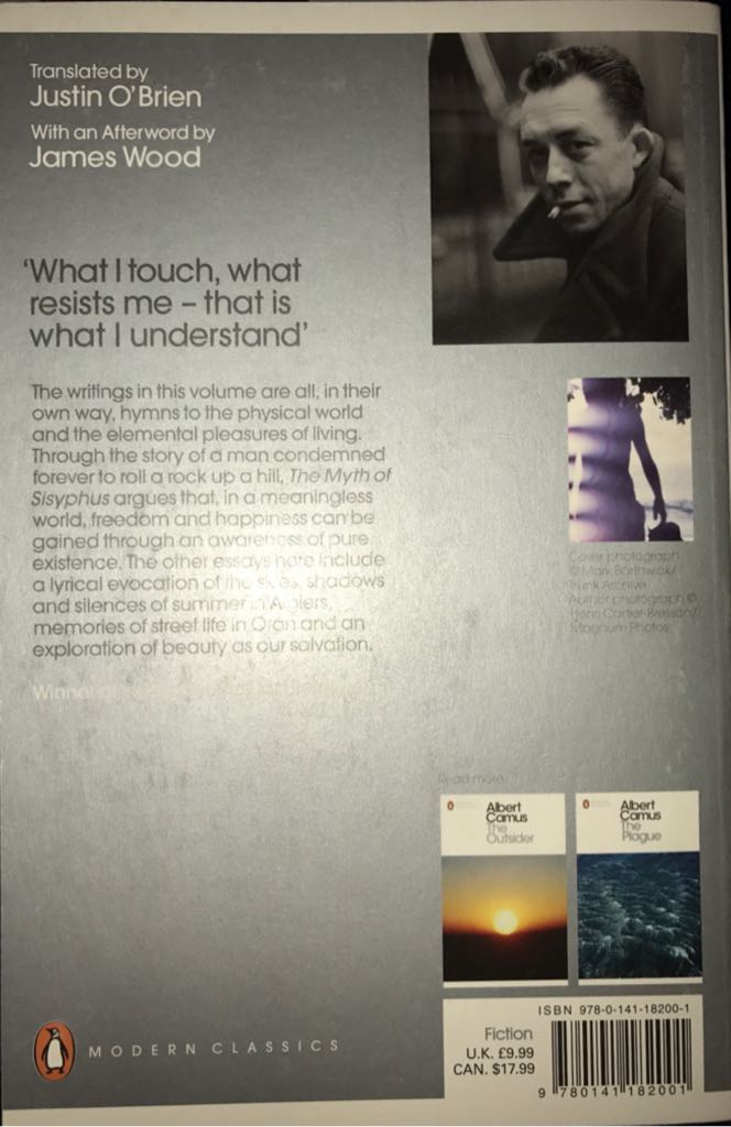 The Myth Of Sisyphus - Albert Camus (Penguin Modern Classics - Paperback) book collectible [Barcode 9780141182001] - Main Image 2