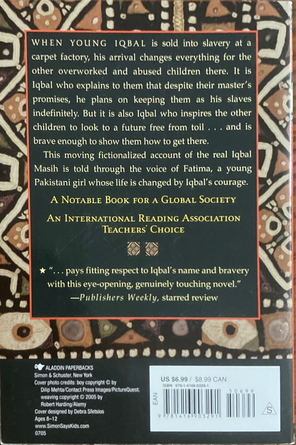 Iqbal - Francesco Adamo (Alladin Paperbacks) book collectible [Barcode 9781416903291] - Main Image 2