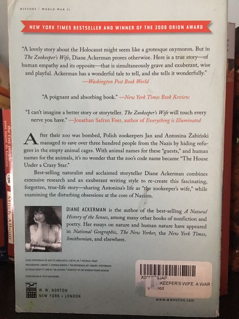 The Zookeepers Wife - Diane Ackerman (- Paperback) book collectible - Main Image 2