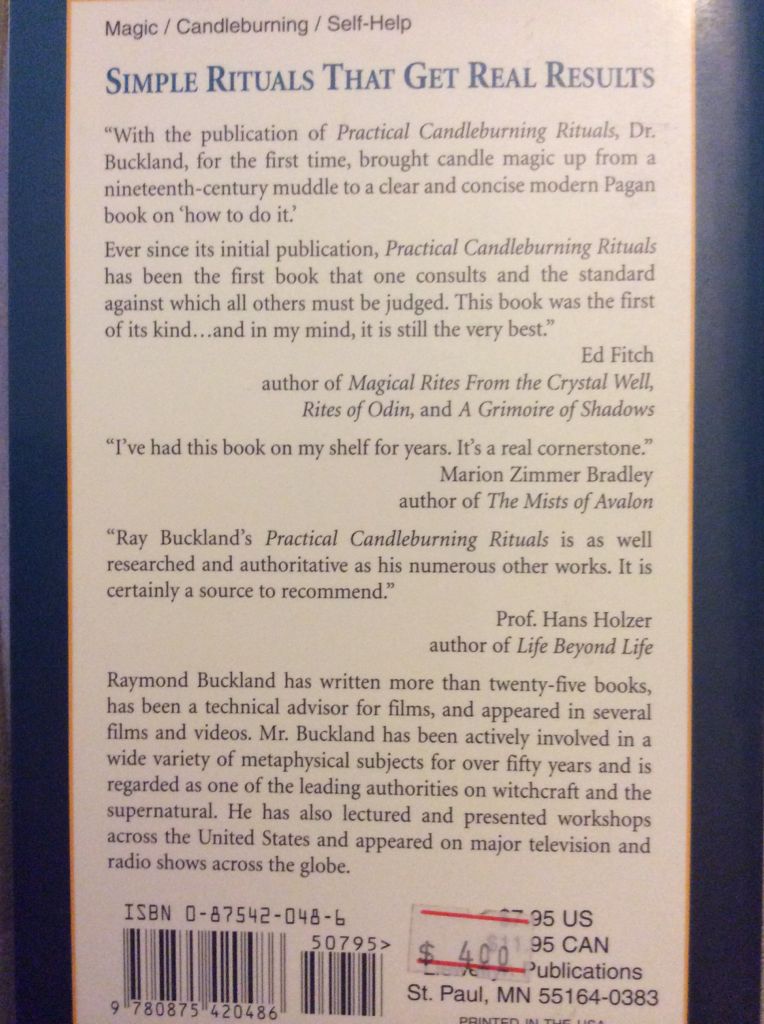 Practical Candleburning Rituals - Raymond Buckland (NO - Paperback) book collectible [Barcode 9780875420486] - Main Image 2