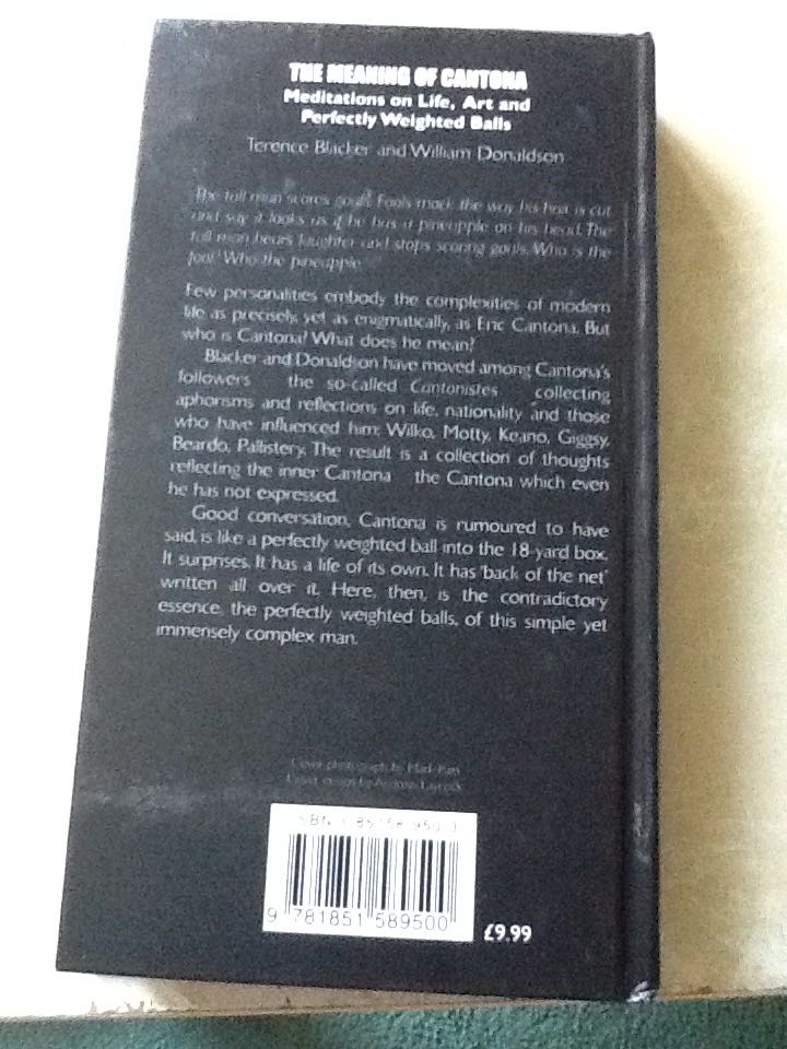 The Meaning Of Cantona  (Mainstream Publishing - Hardcover) book collectible [Barcode 9781851589500] - Main Image 2