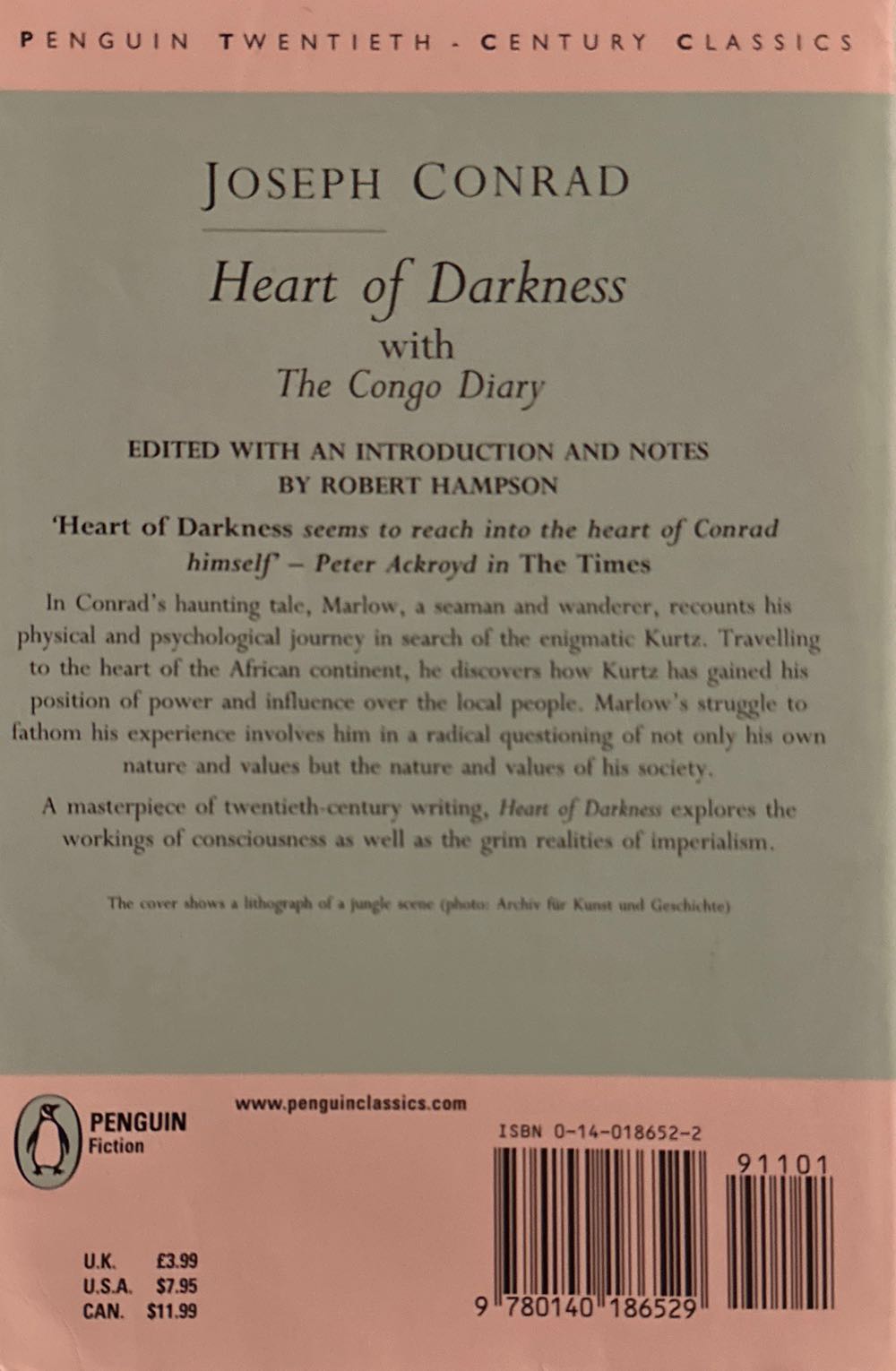 Heart Of Darkness - Joseph Conrad (Penguin Classics - Trade Paperback) book collectible [Barcode 9780140186529] - Main Image 2