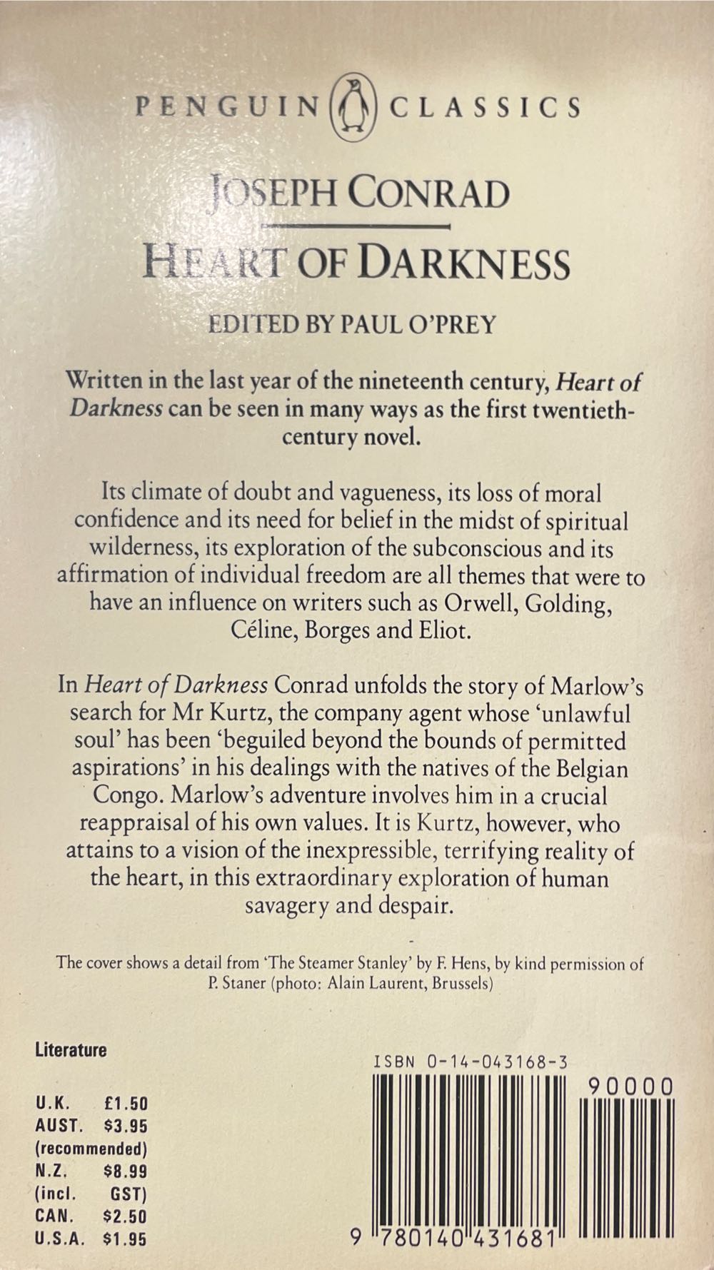 Heart Of Darkness - Joseph Conrad (Penguin Classics - Paperback) book collectible [Barcode 9780140431681] - Main Image 2
