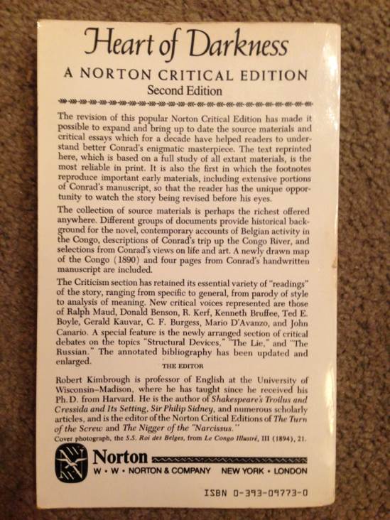Heart Of Darkness  (W. W. Norton) book collectible [Barcode 9780393097733] - Main Image 2