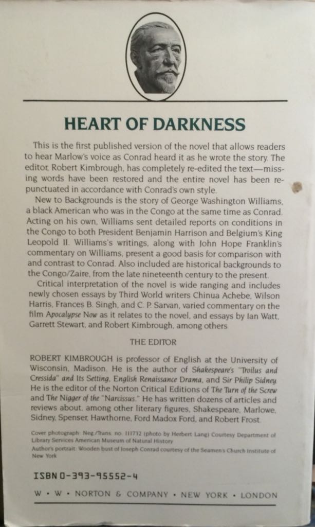 Heart Of Darkness - Joseph Conrad (W. W. Norton & Company, Inc. - Paperback) book collectible [Barcode 9780393955521] - Main Image 2