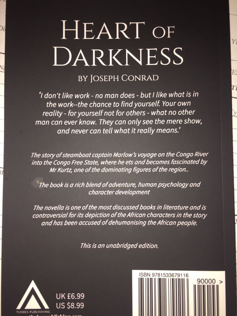 Heart Of Darkness  (Createspace Independent Publishing Platform) book collectible [Barcode 9781533679116] - Main Image 2