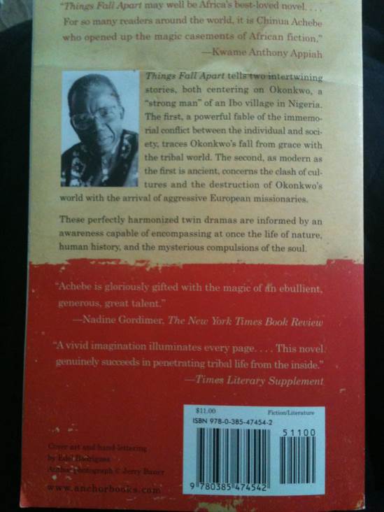 Things Fall Apart - Chinua Achebe (Anchor Books - Paperback) book collectible [Barcode 9780385474542] - Main Image 2