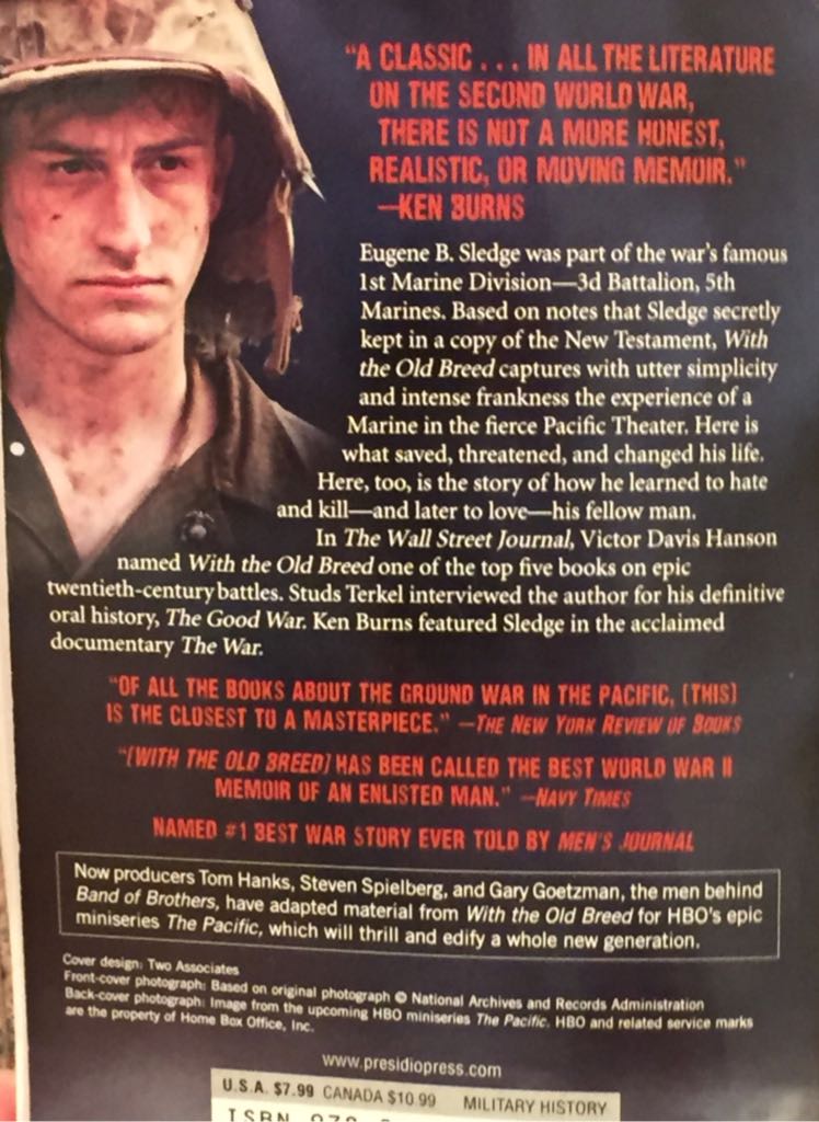 With The Old Breed - E.B. Sledge (Presidio Press - Paperback) book collectible [Barcode 9780891419198] - Main Image 2
