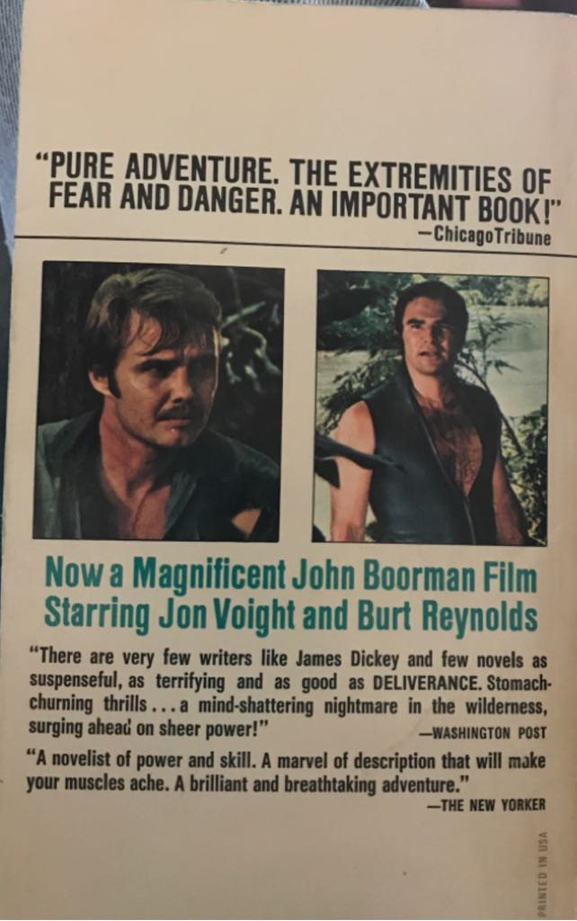 Deliverance - James Dickey (Pan Books - Paperback) book collectible [Barcode 9780440118688] - Main Image 2