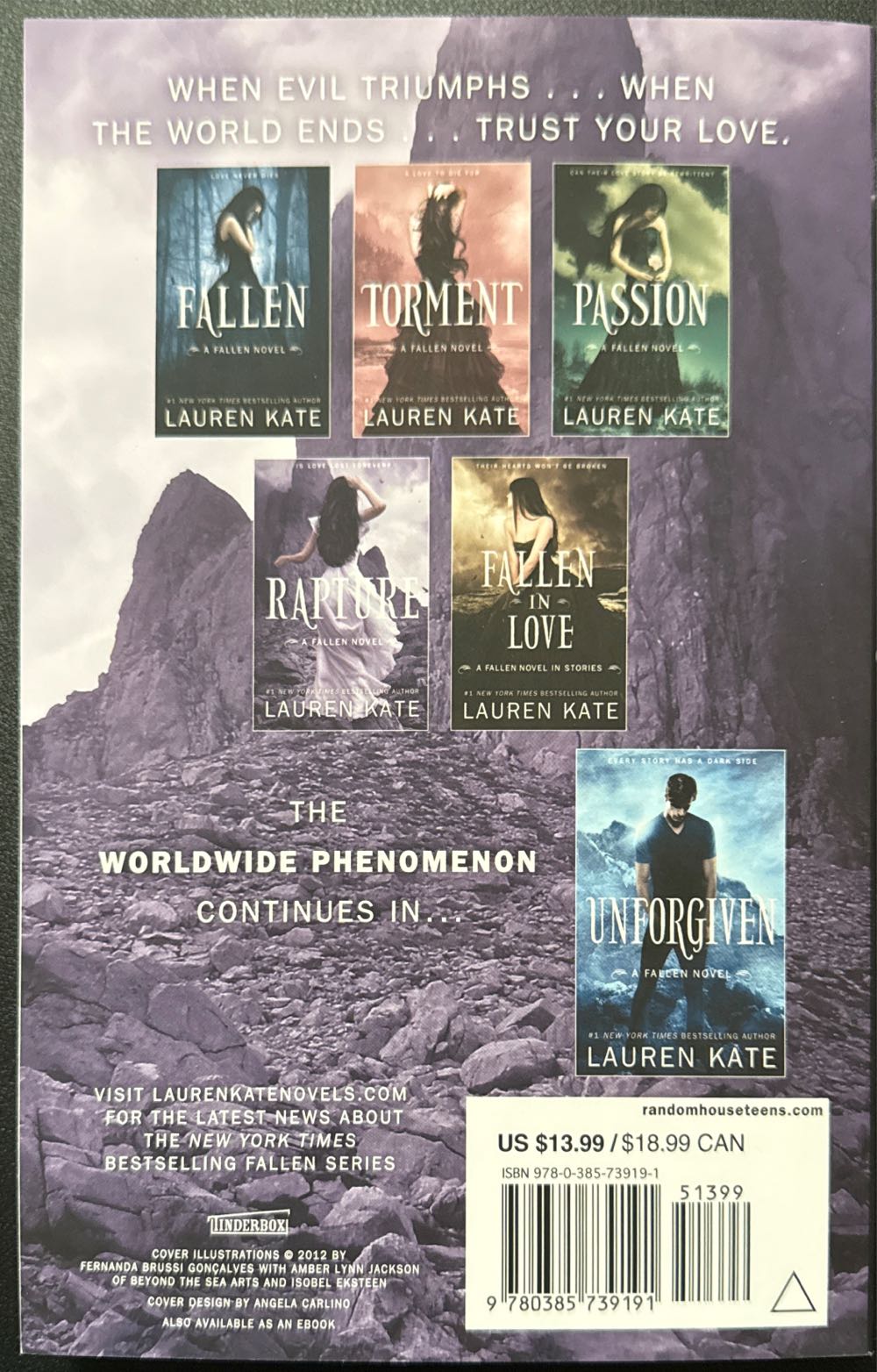 Rapture - Lauren Kate (Delacorte Press - Paperback) book collectible [Barcode 9780385739191] - Main Image 2