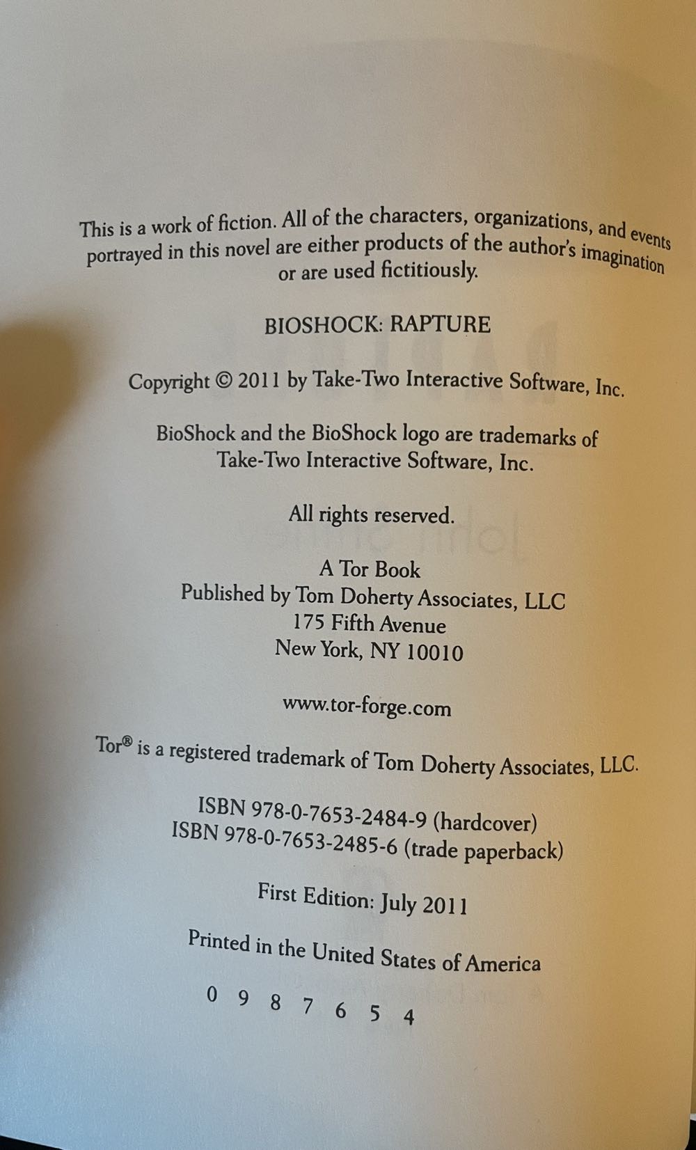 Bioshock: Rapture - John Shirley (Tom Doherty Associates - Paperback) book collectible [Barcode 9780765367358] - Main Image 3