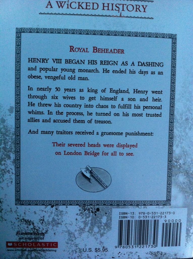 Henry Viii - Scarisbrick, J.J. (Franklin Watts - Paperback) book collectible [Barcode 9780531221730] - Main Image 2
