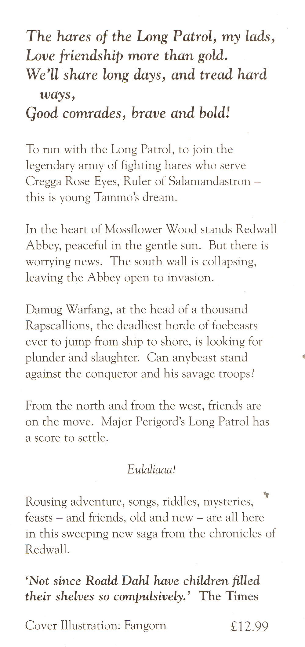 The Long Patrol - Brian Jacques (Philomel) book collectible [Barcode 9780091765460] - Main Image 3