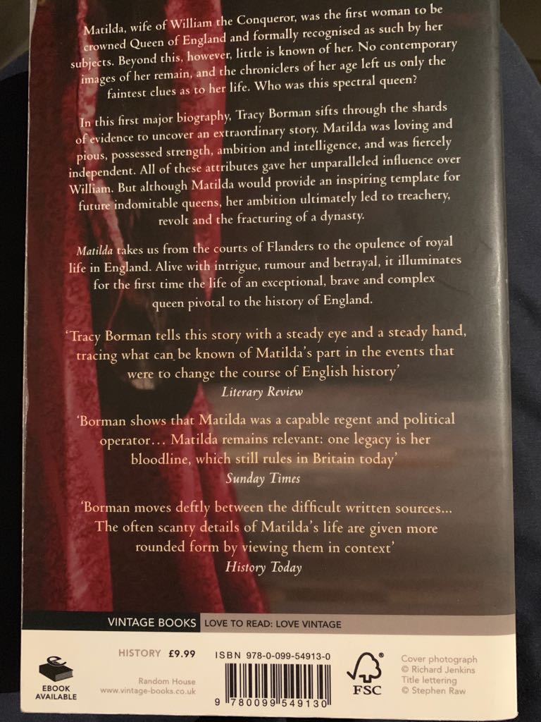 Matilda - Tracy Borman (Vintage - Hardcover) book collectible [Barcode 9780099549130] - Main Image 2