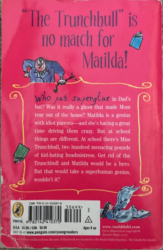 Matilda - Roald Dahl (Puffin Books - Paperback) book collectible [Barcode 9780142410370] - Main Image 2